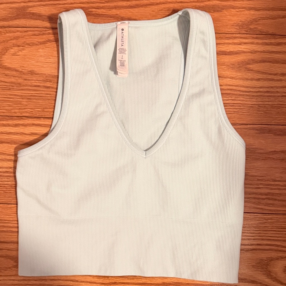 Athleta Mint Ribbed Tank Top